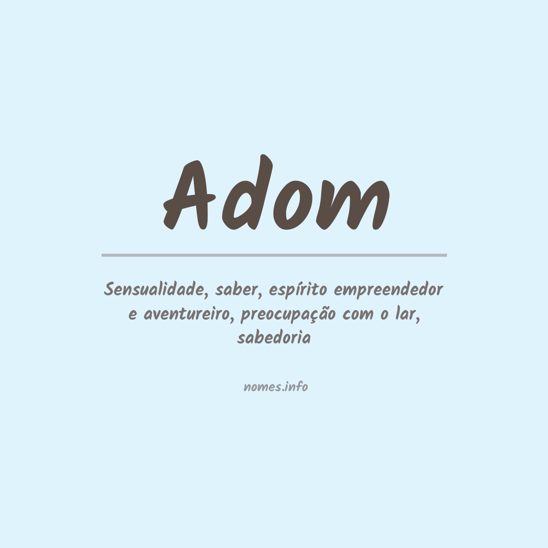 Significado do nome Adom