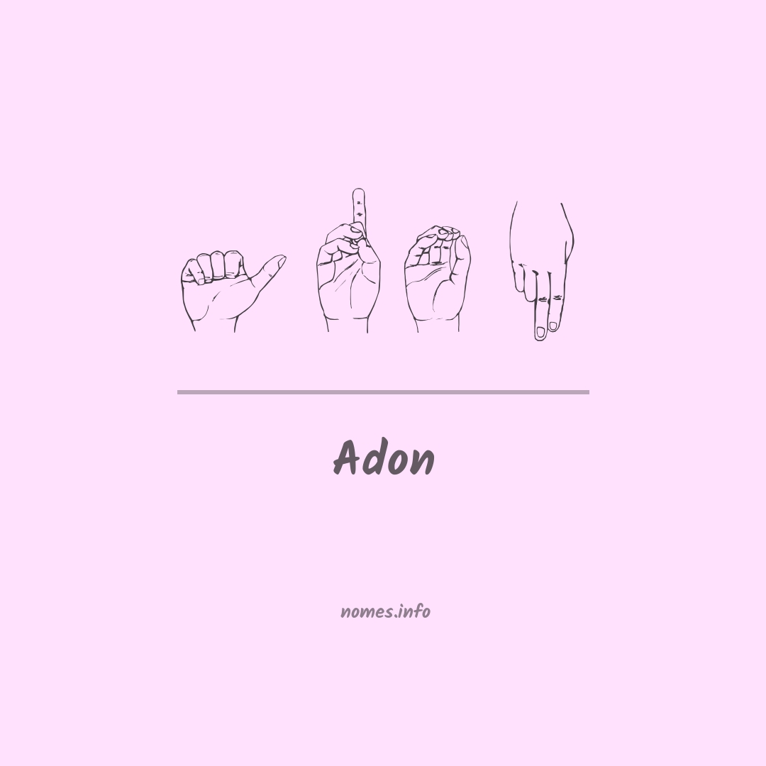 Adon em Libras