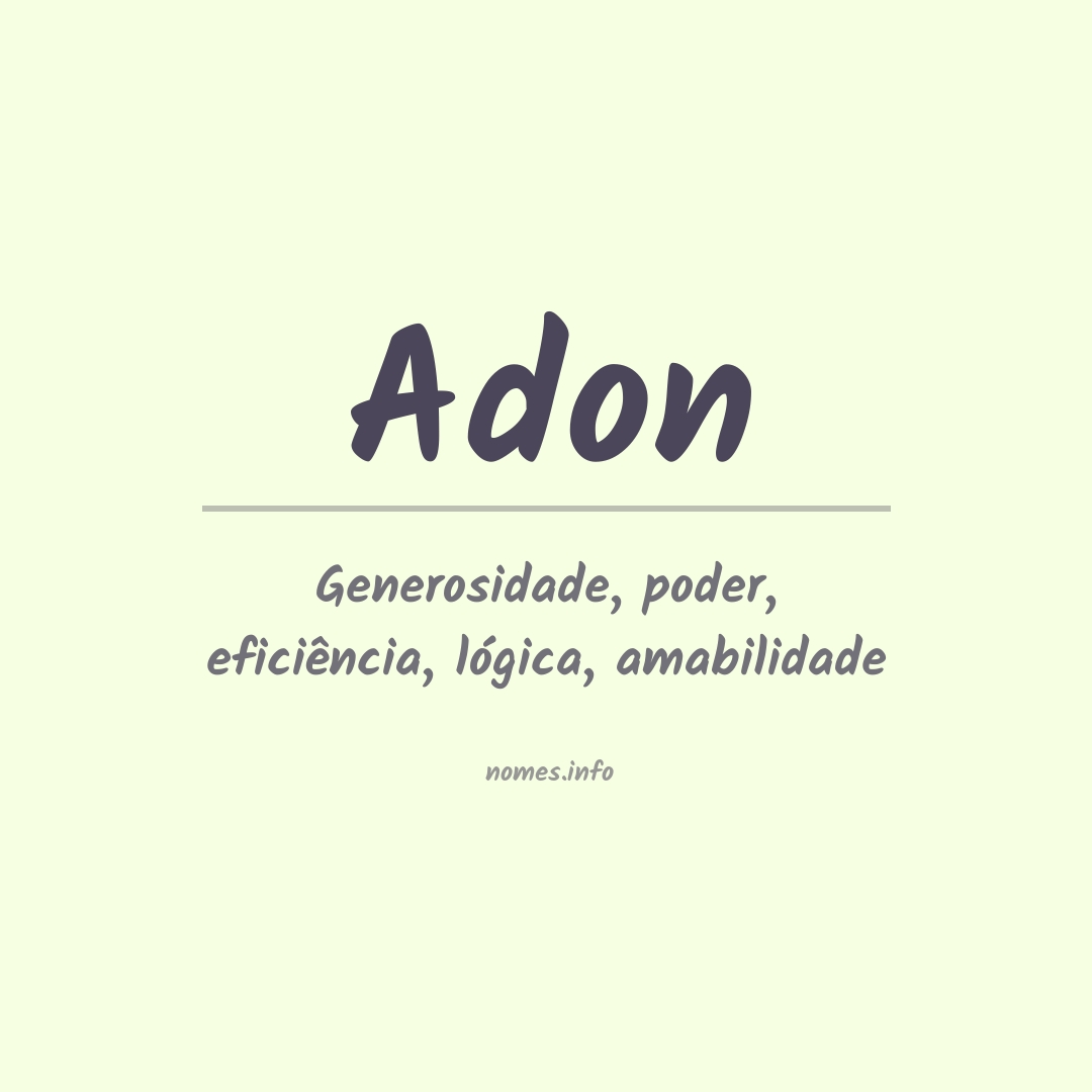Significado do nome Adon