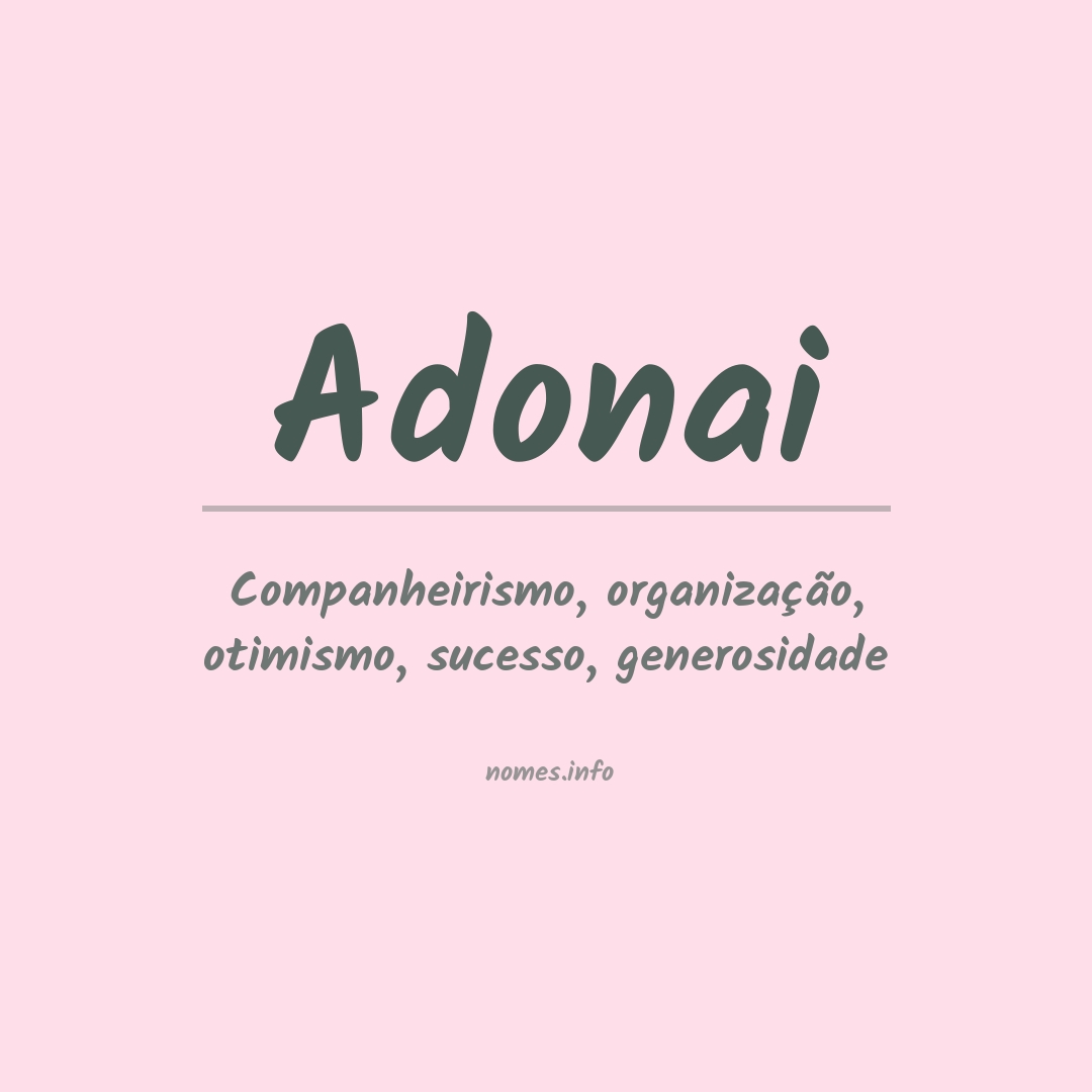 Significado do nome Adonai