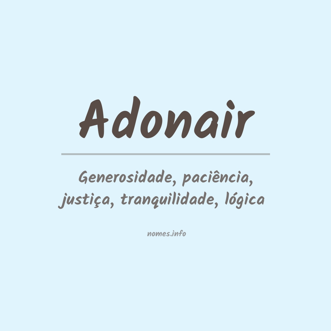 Significado do nome Adonair