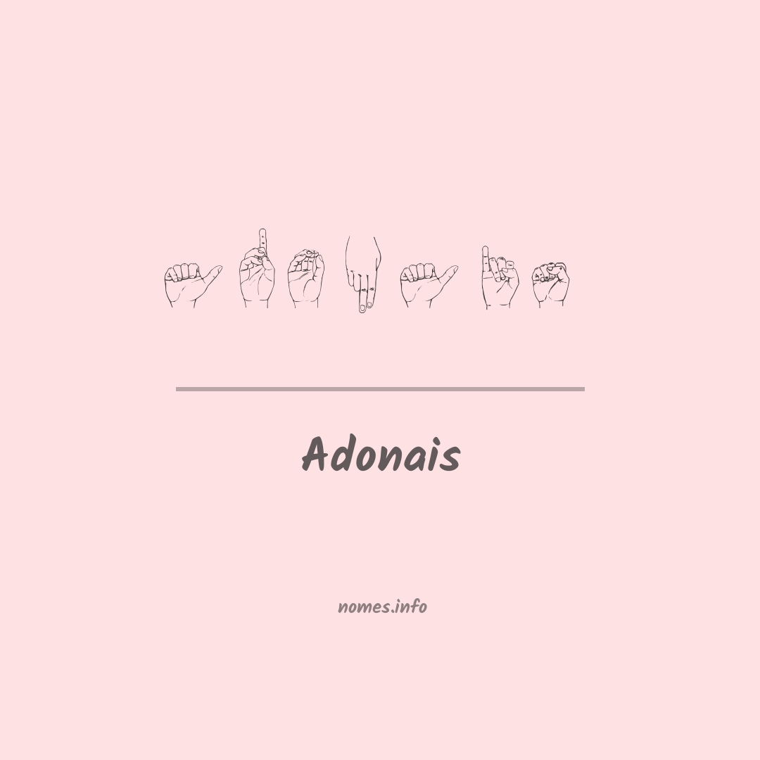 Adonais em Libras