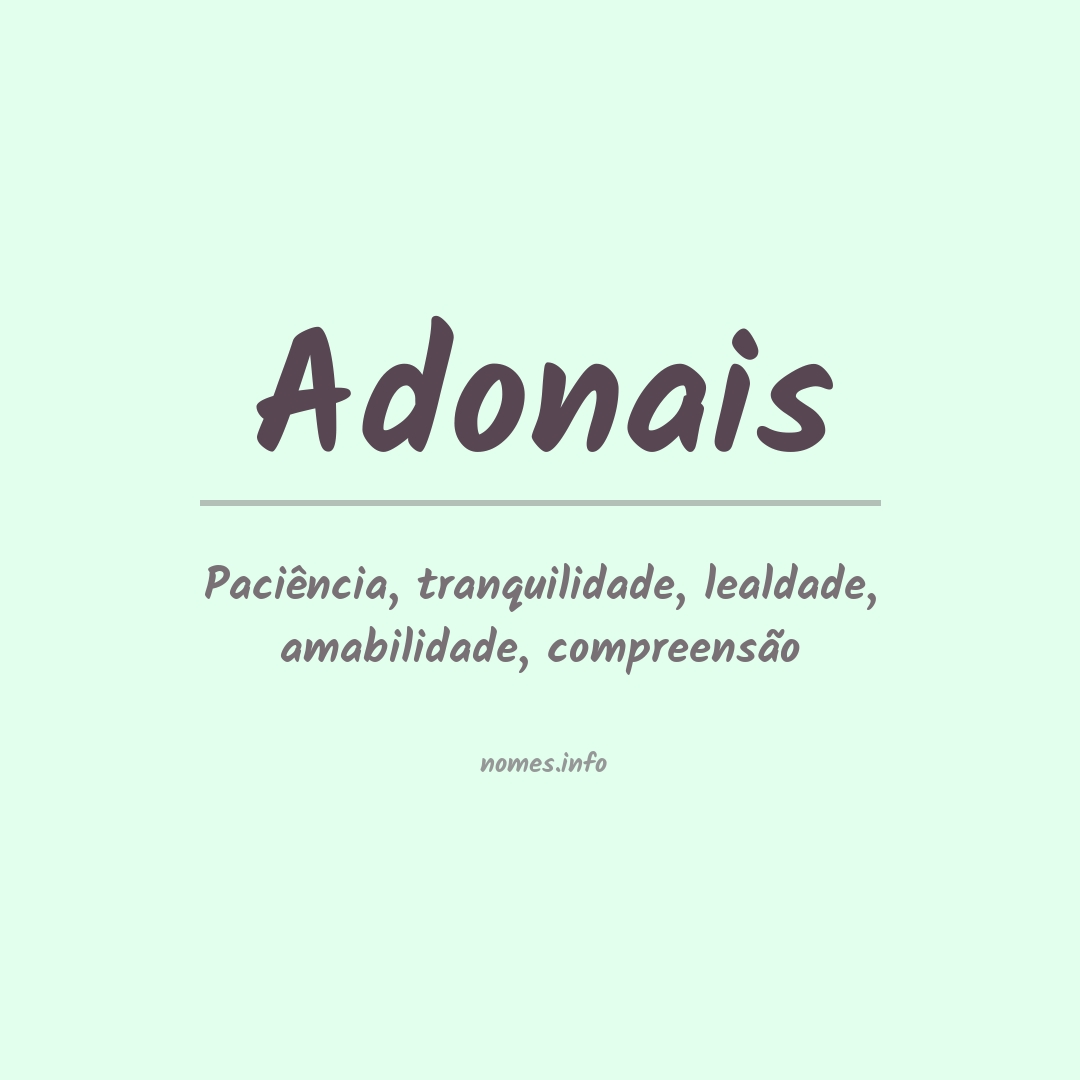 Significado do nome Adonais