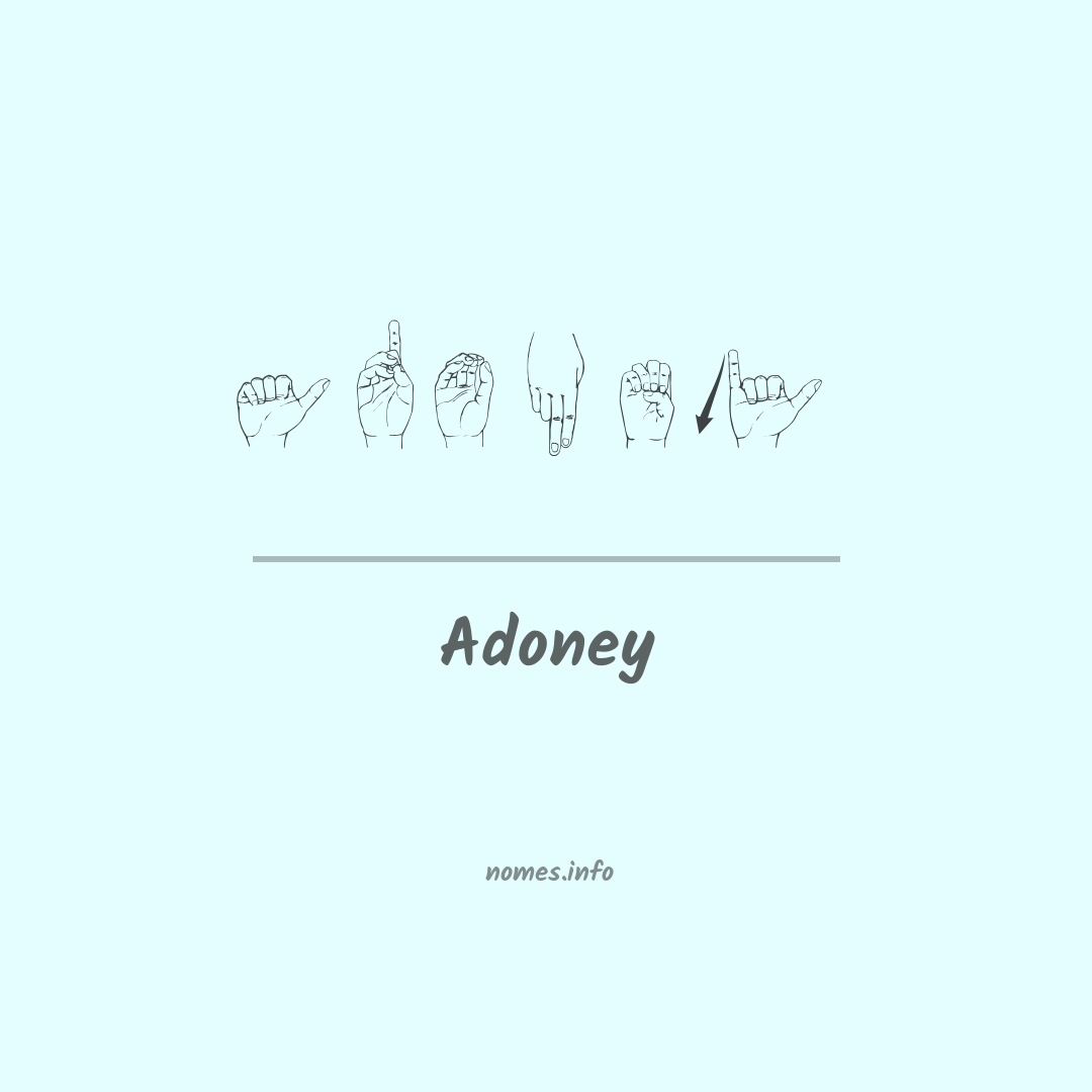 Adoney em Libras