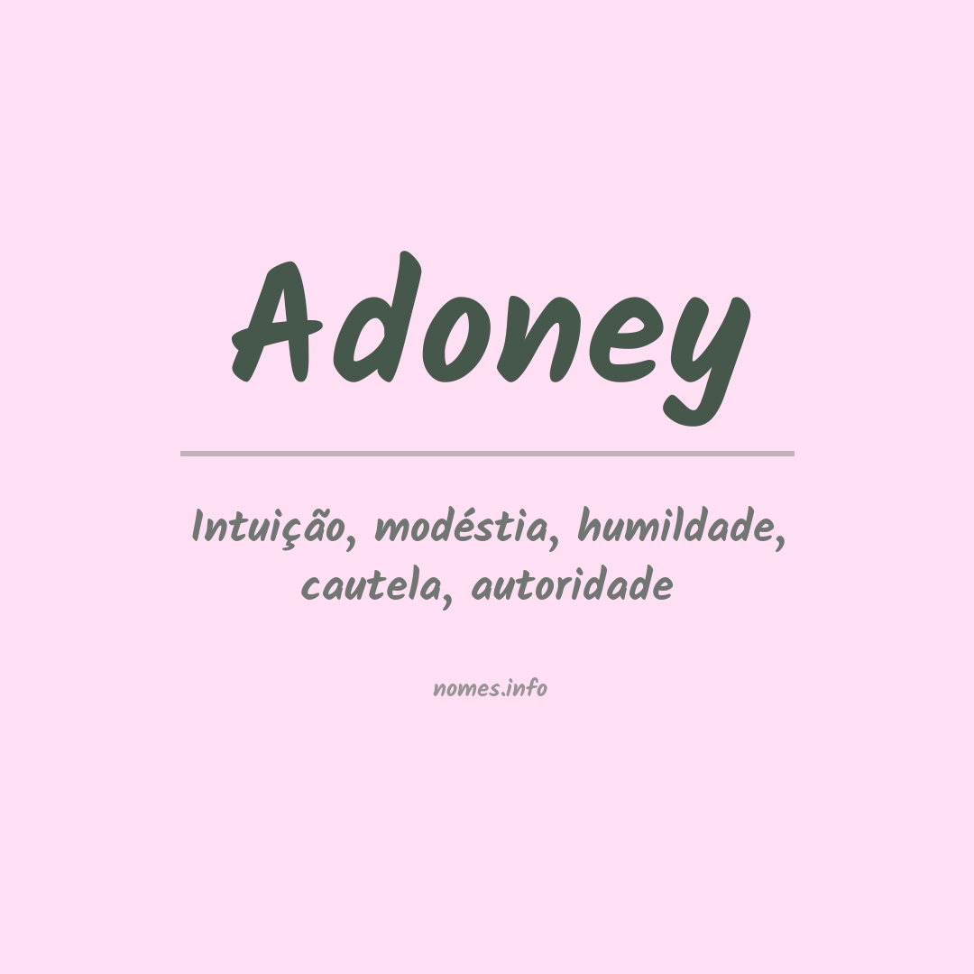 Significado do nome Adoney