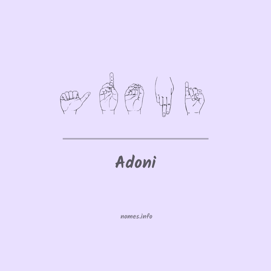 Adoni em Libras
