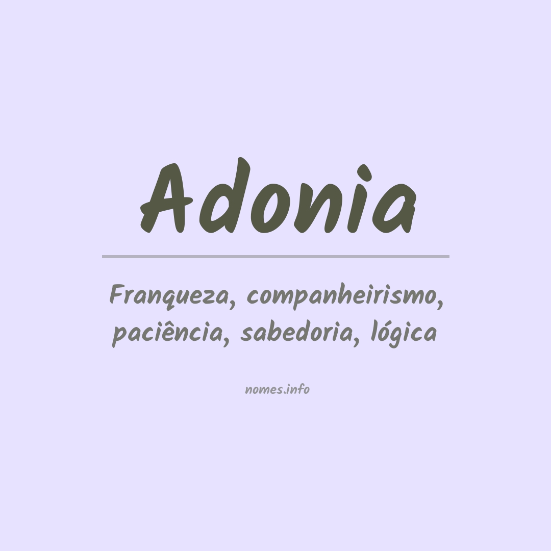 Significado do nome Adonia