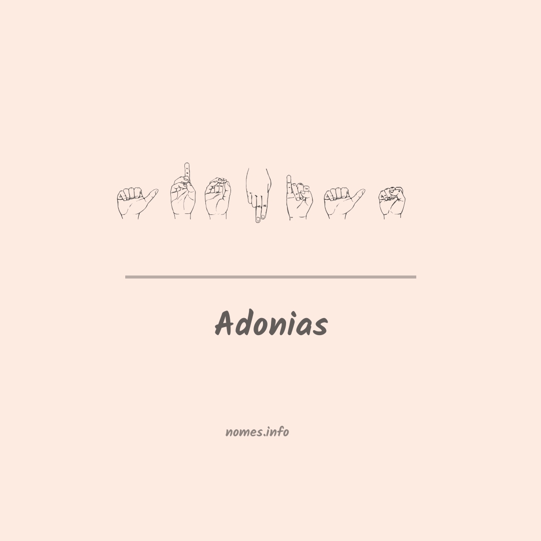 Adonias em Libras