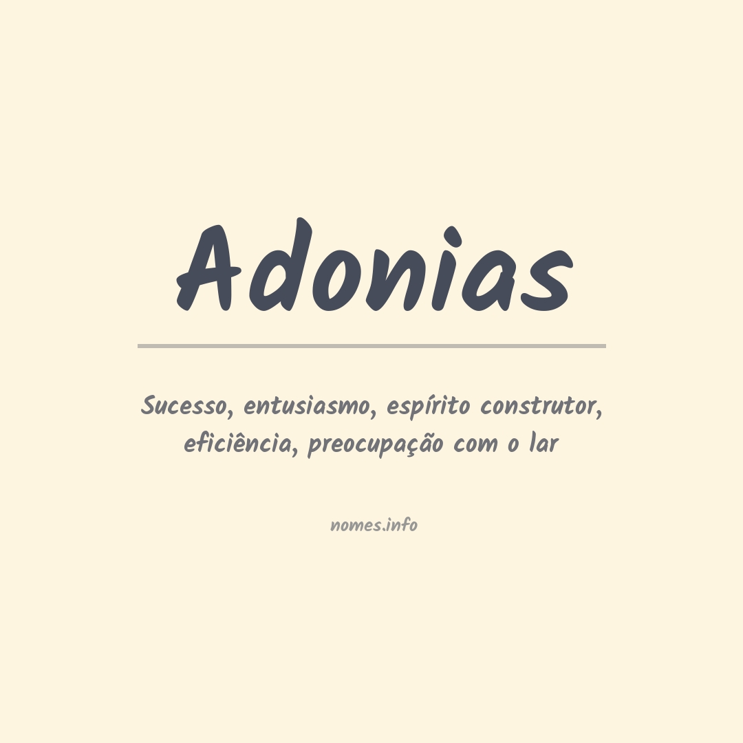 Significado do nome Adonias