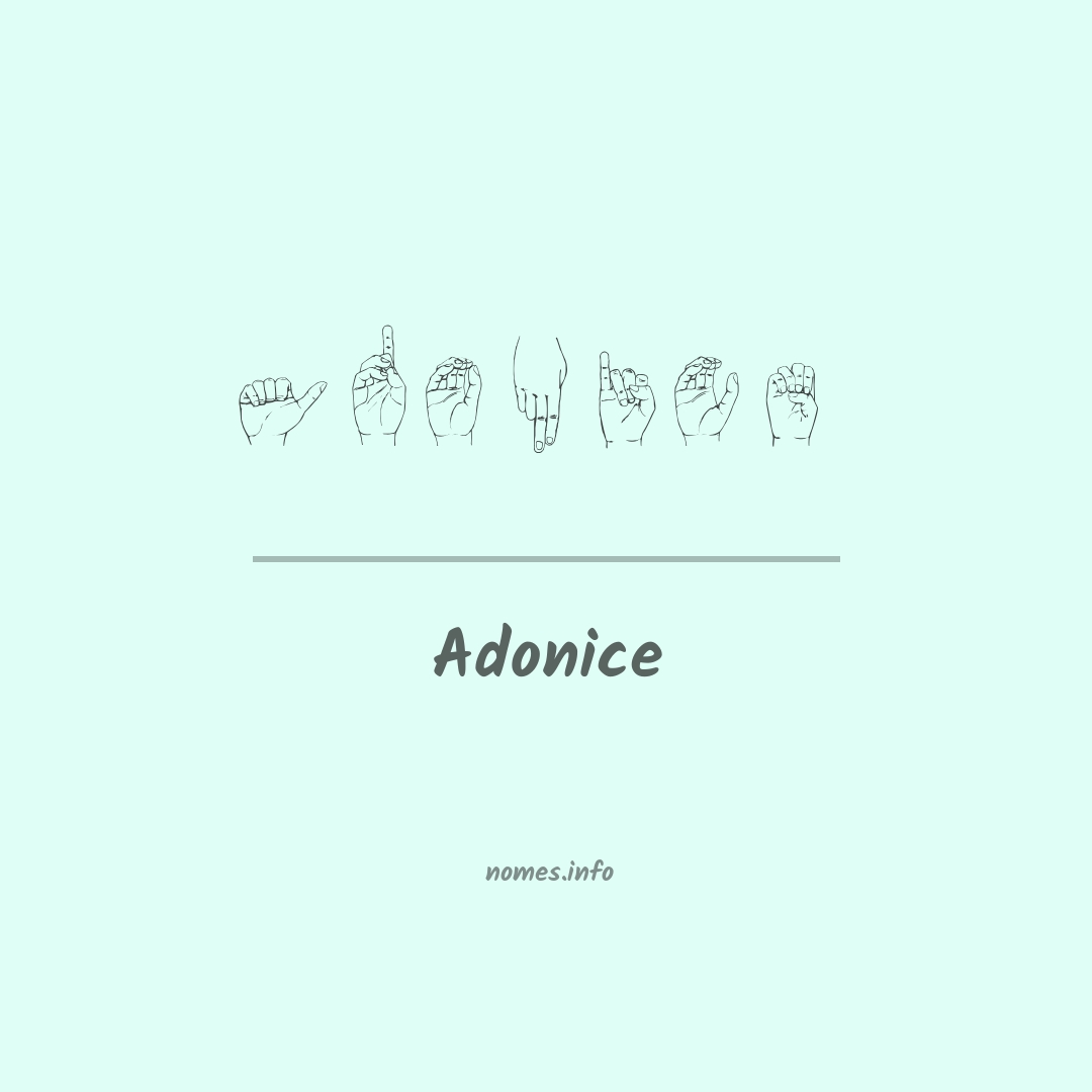 Adonice em Libras