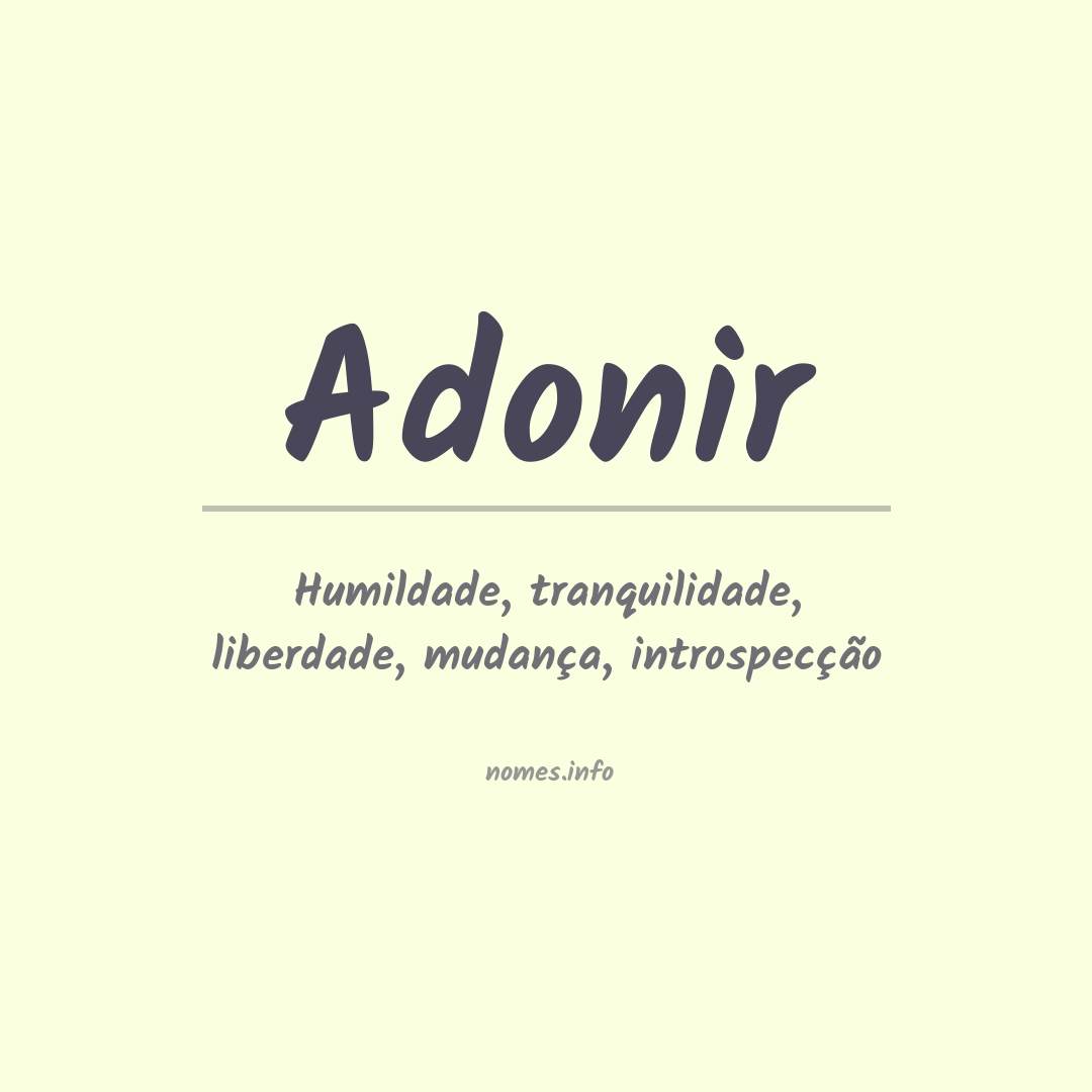 Significado do nome Adonir