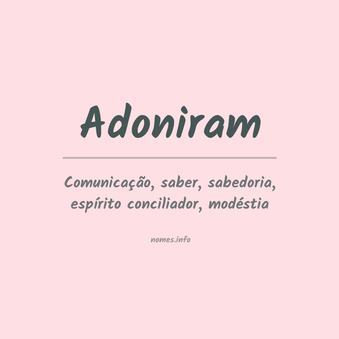 Significado do nome Adoniram