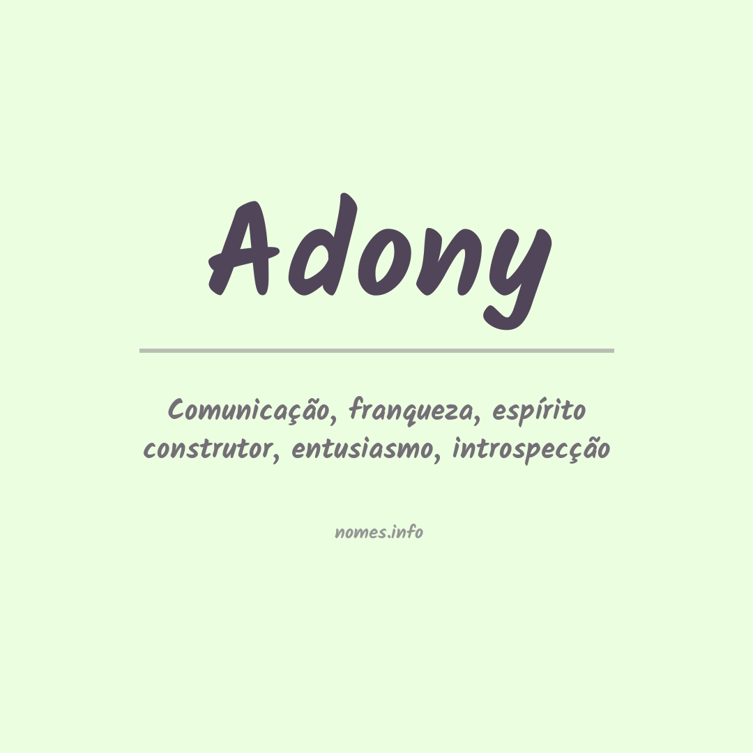 Significado do nome Adony