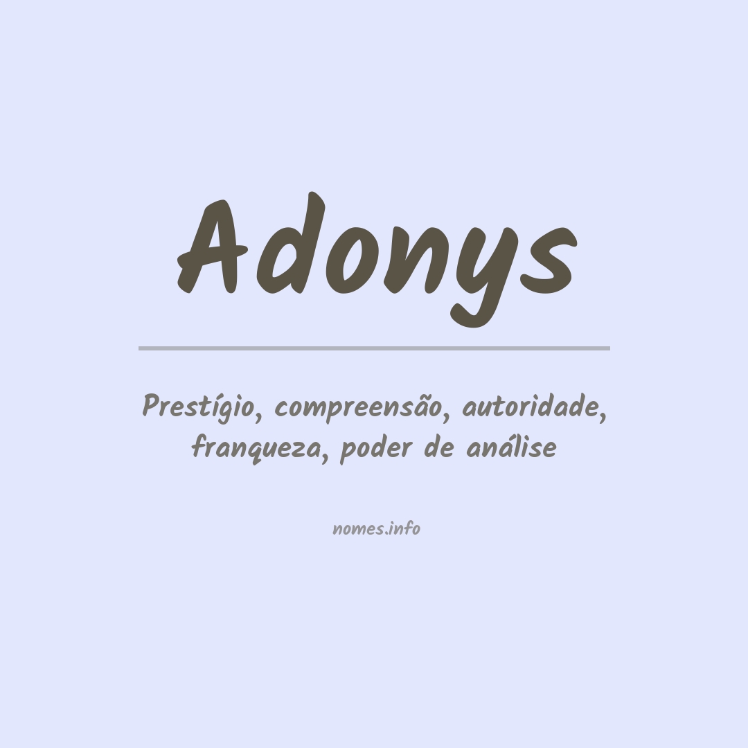 Significado do nome Adonys