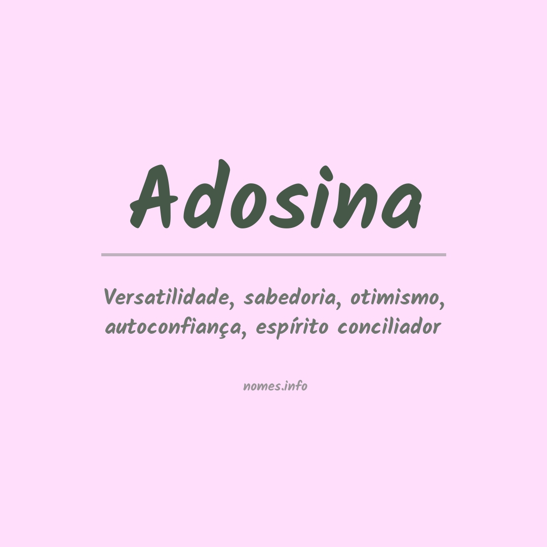 Significado do nome Adosina