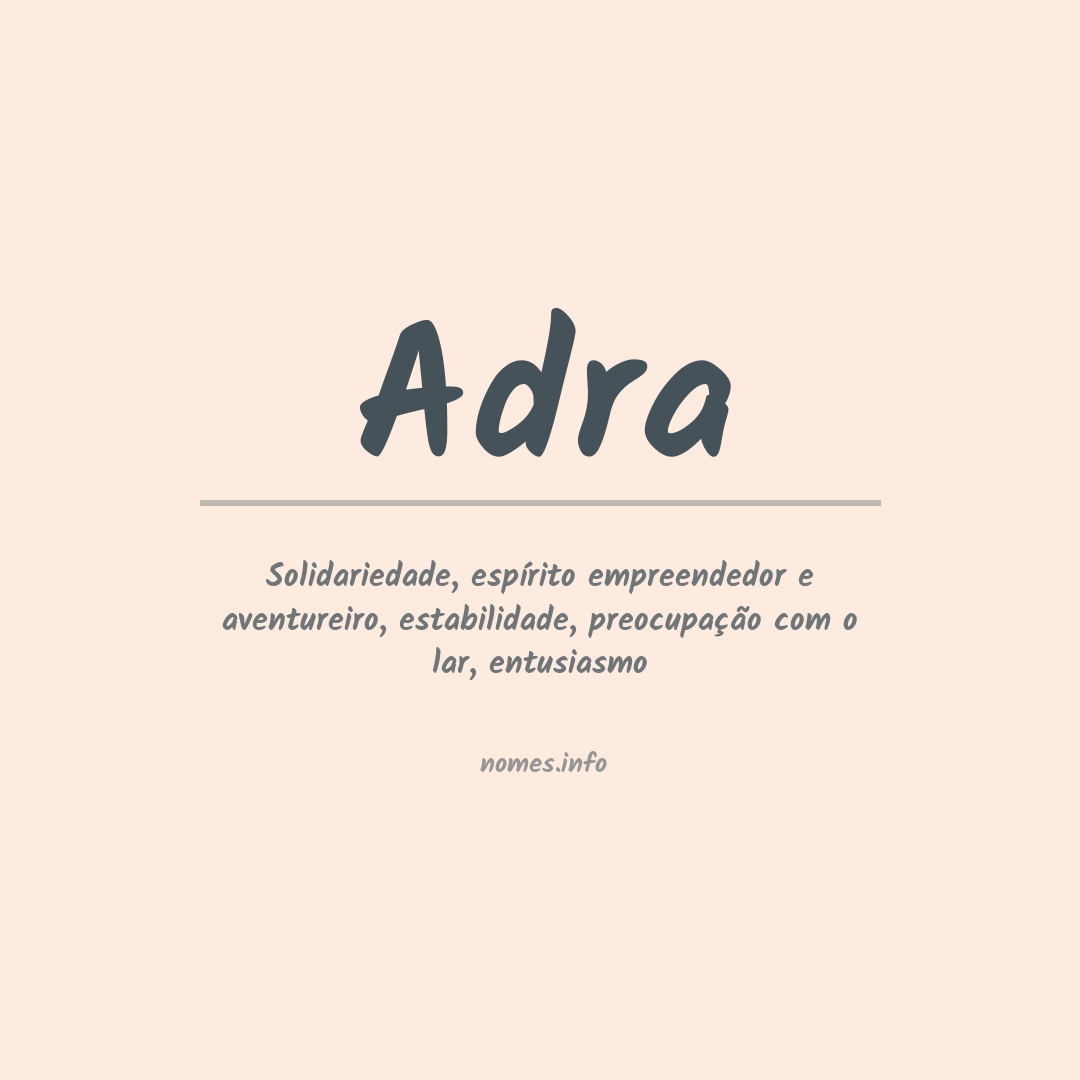 Significado do nome Adra