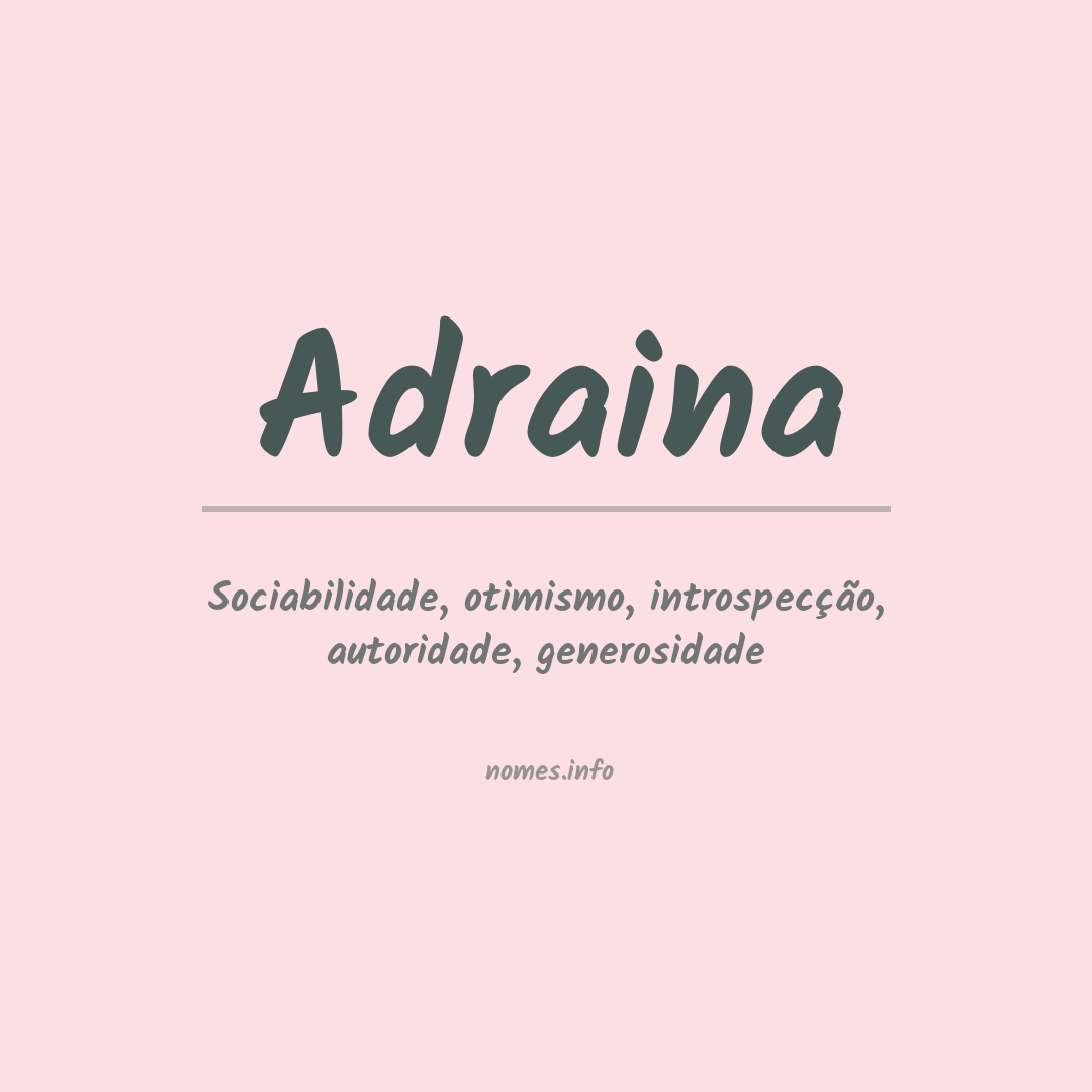 Significado do nome Adraina