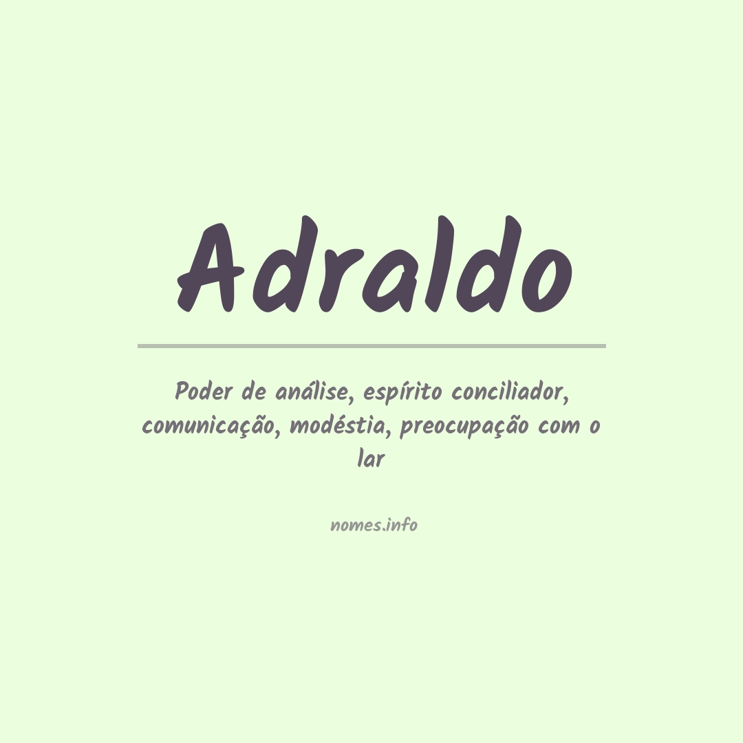Significado do nome Adraldo