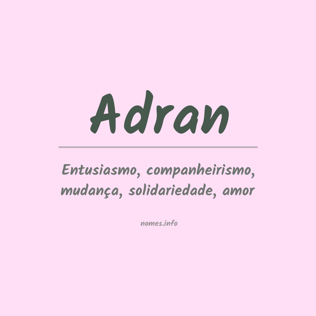 Significado do nome Adran