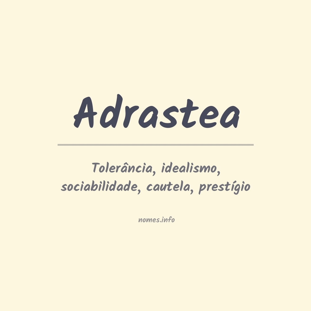 Significado do nome Adrastea