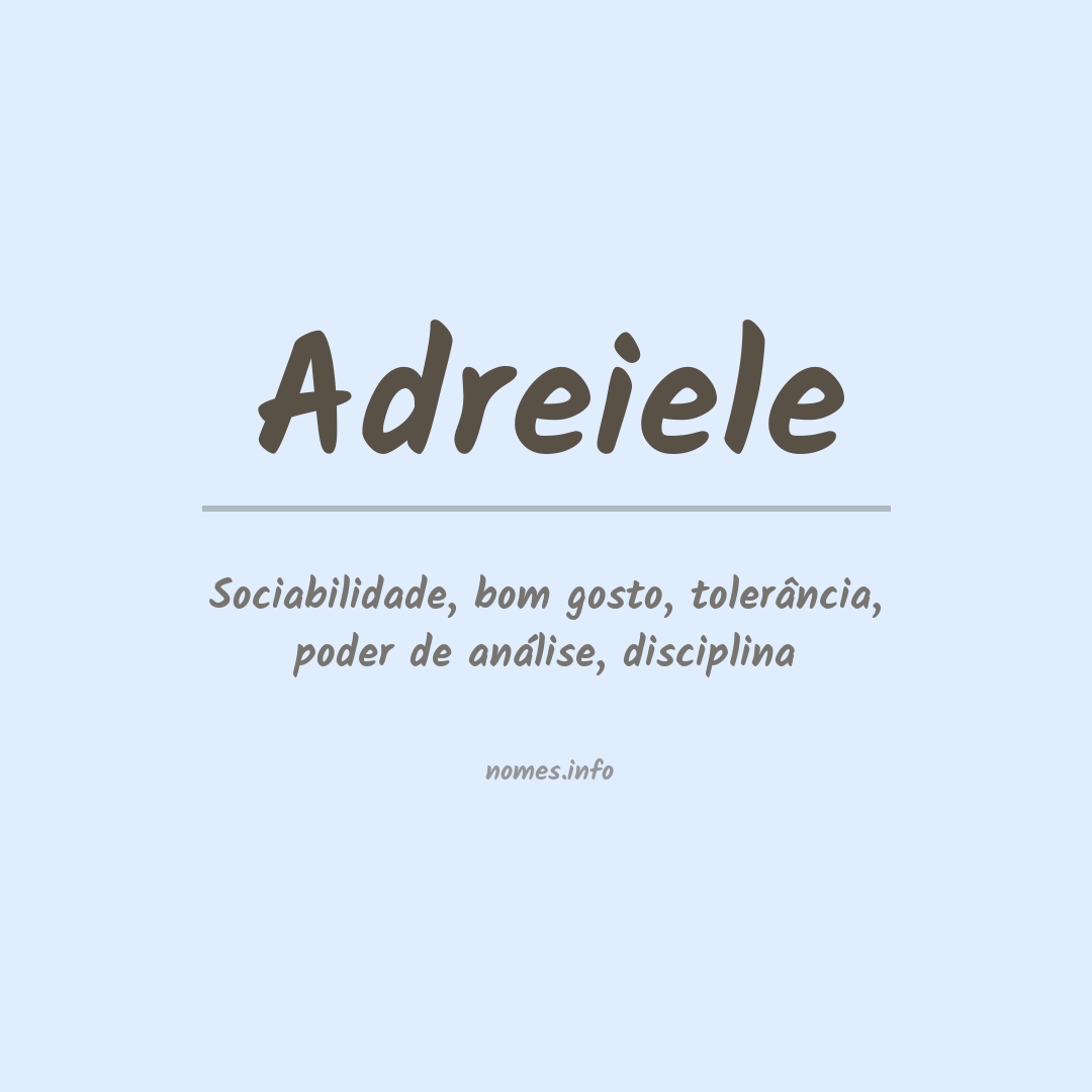 Significado do nome Adreiele
