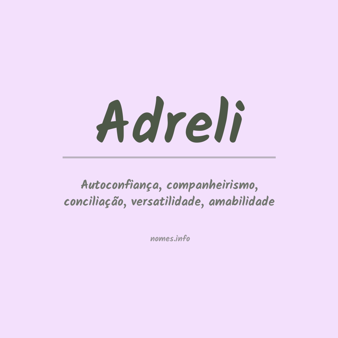 Significado do nome Adreli