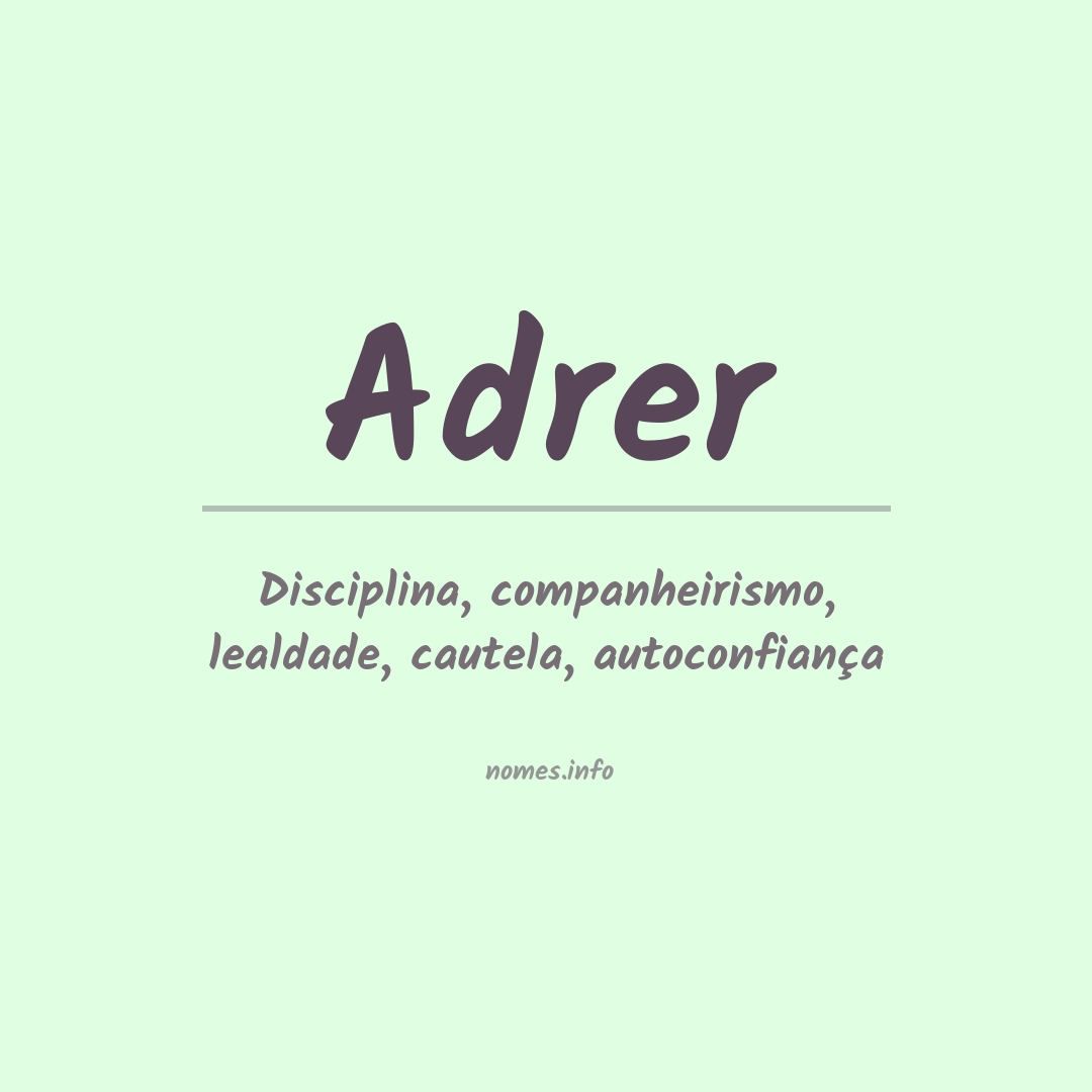 Significado do nome Adrer