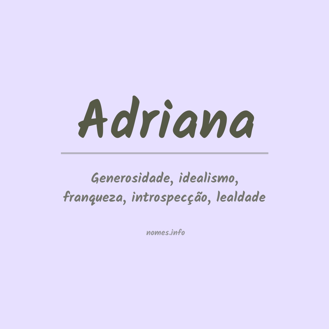 Significado do nome Adriana