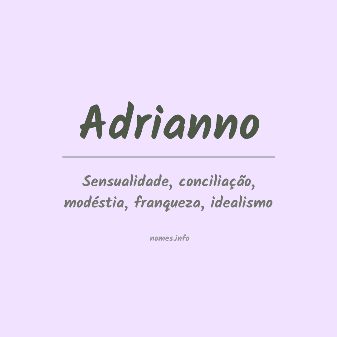 Significado do nome Adrianno
