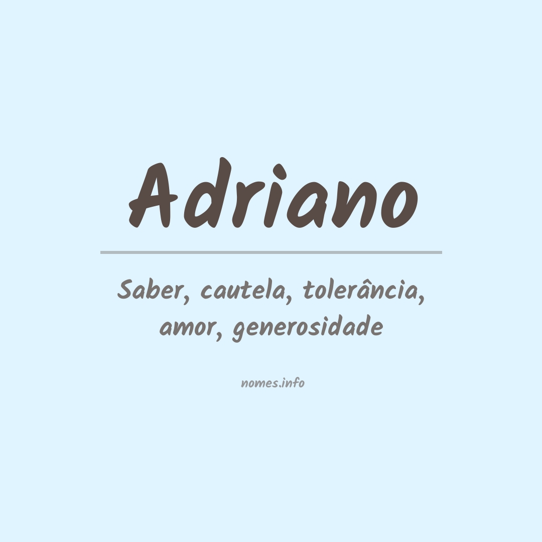 Significado do nome Adriano