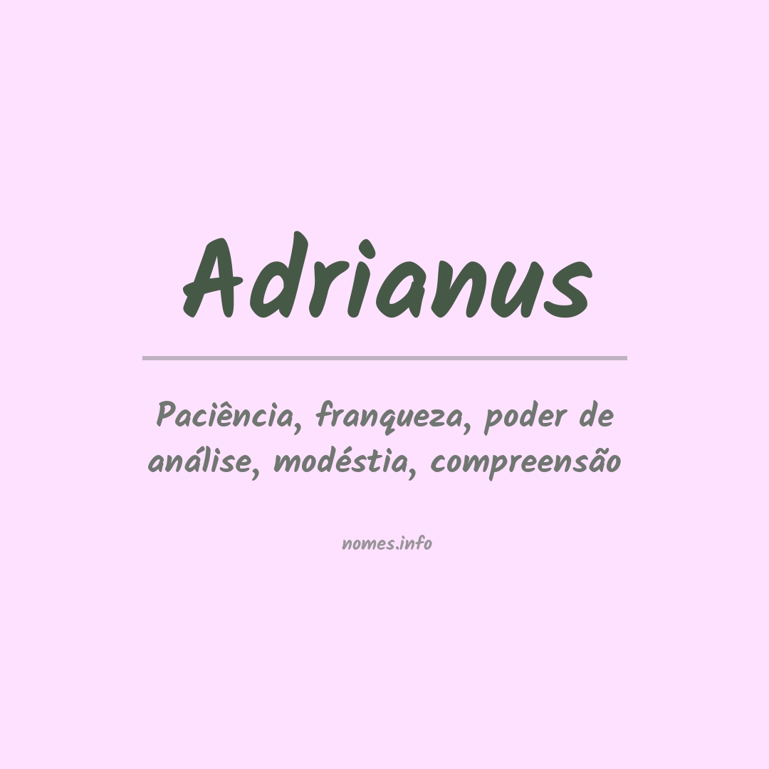 Significado do nome Adrianus