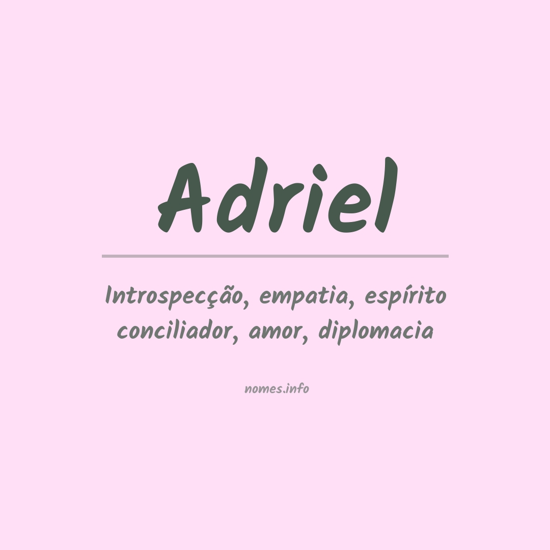 Significado do nome Adriel