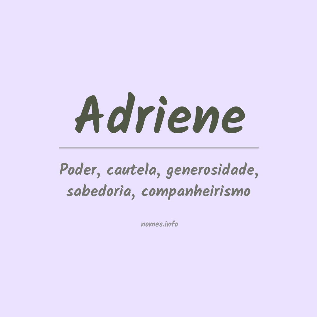 Significado do nome Adriene