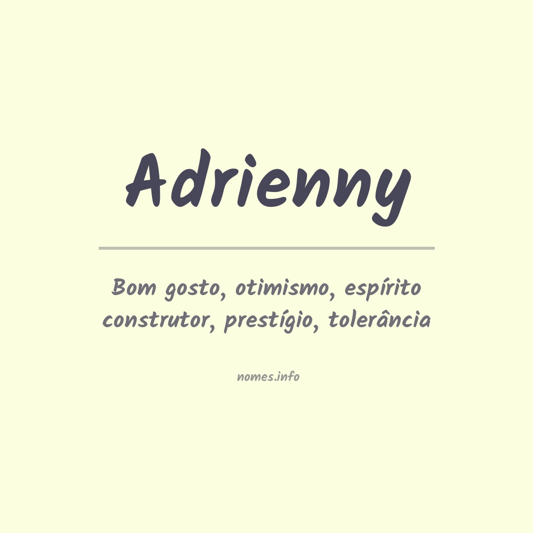 Significado do nome Adrienny
