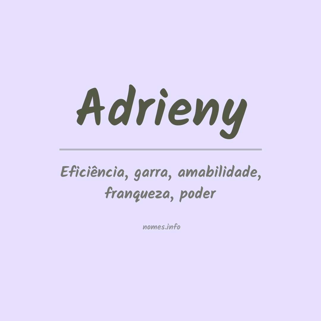 Significado do nome Adrieny