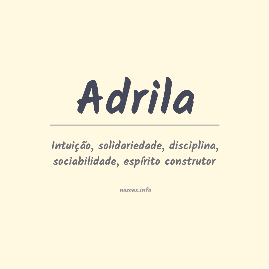 Significado do nome Adrila