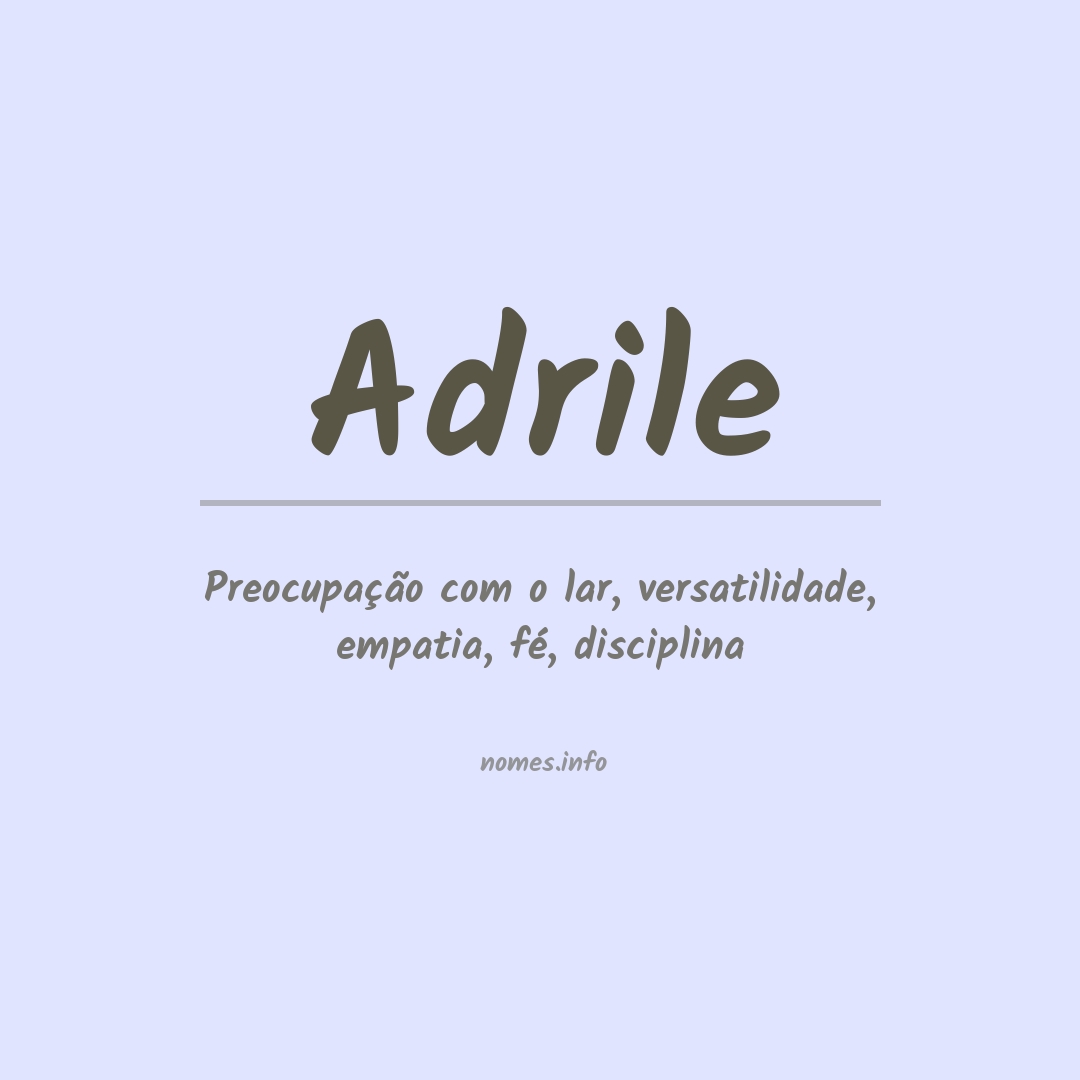 Significado do nome Adrile
