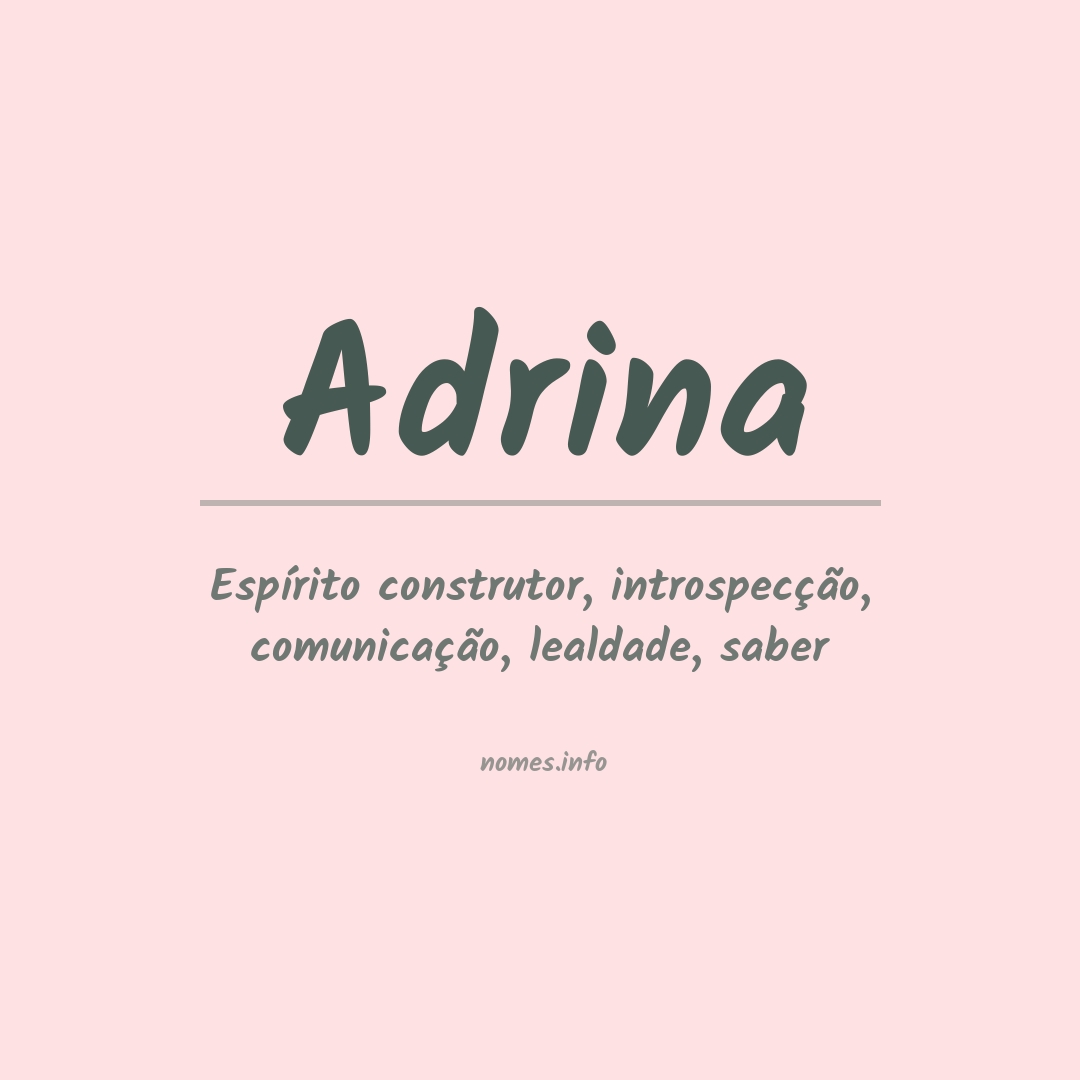 Significado do nome Adrina