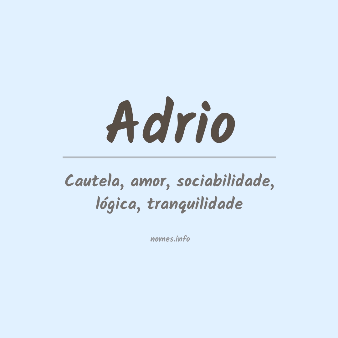 Significado do nome Adrio