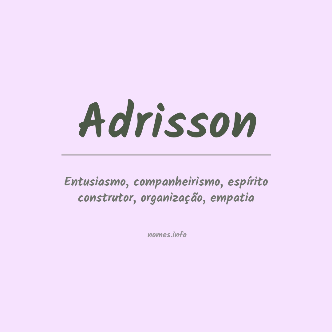 Significado do nome Adrisson