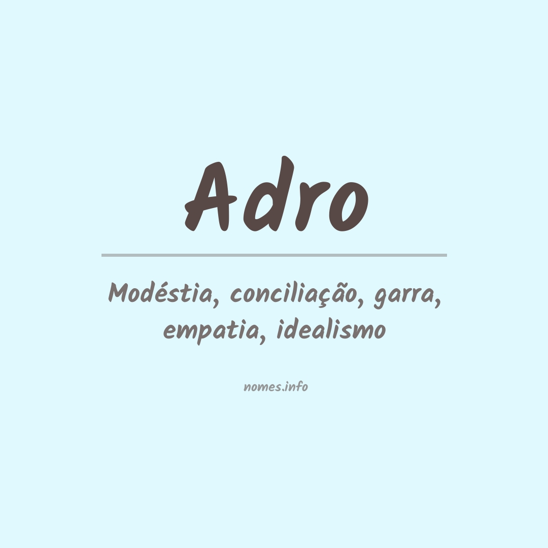 Significado do nome Adro