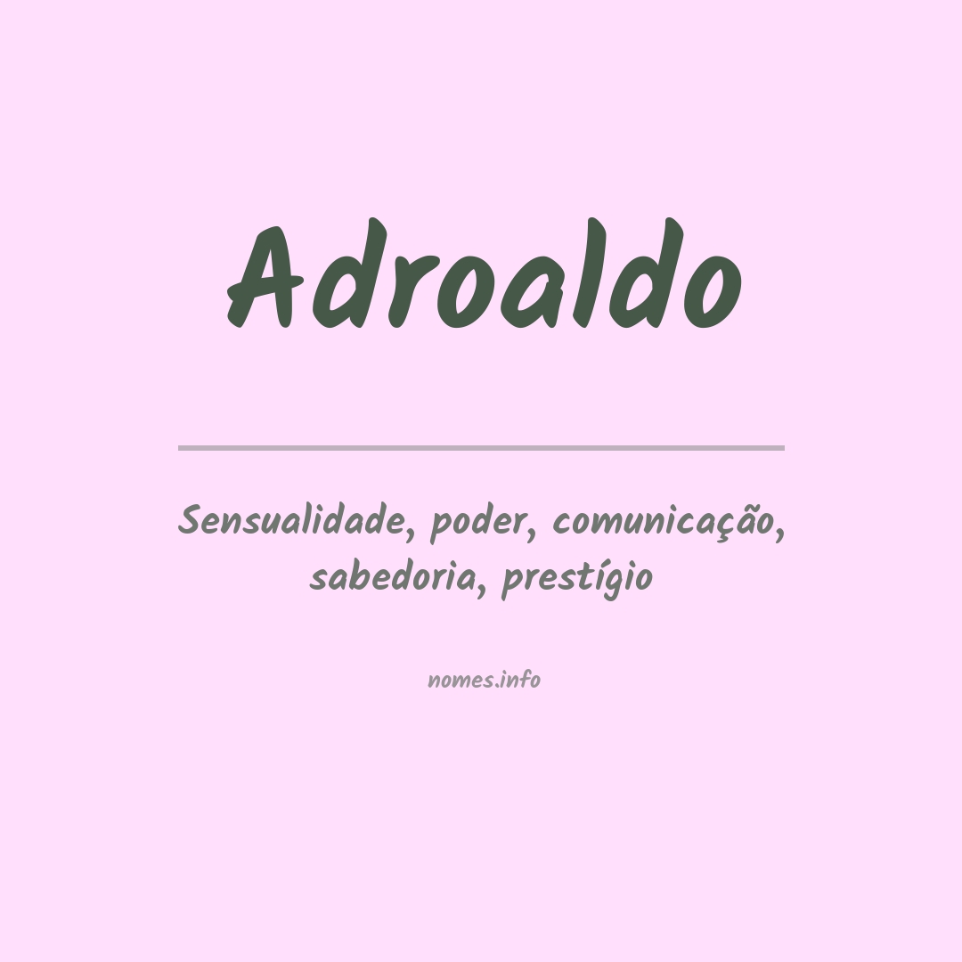 Significado do nome Adroaldo 