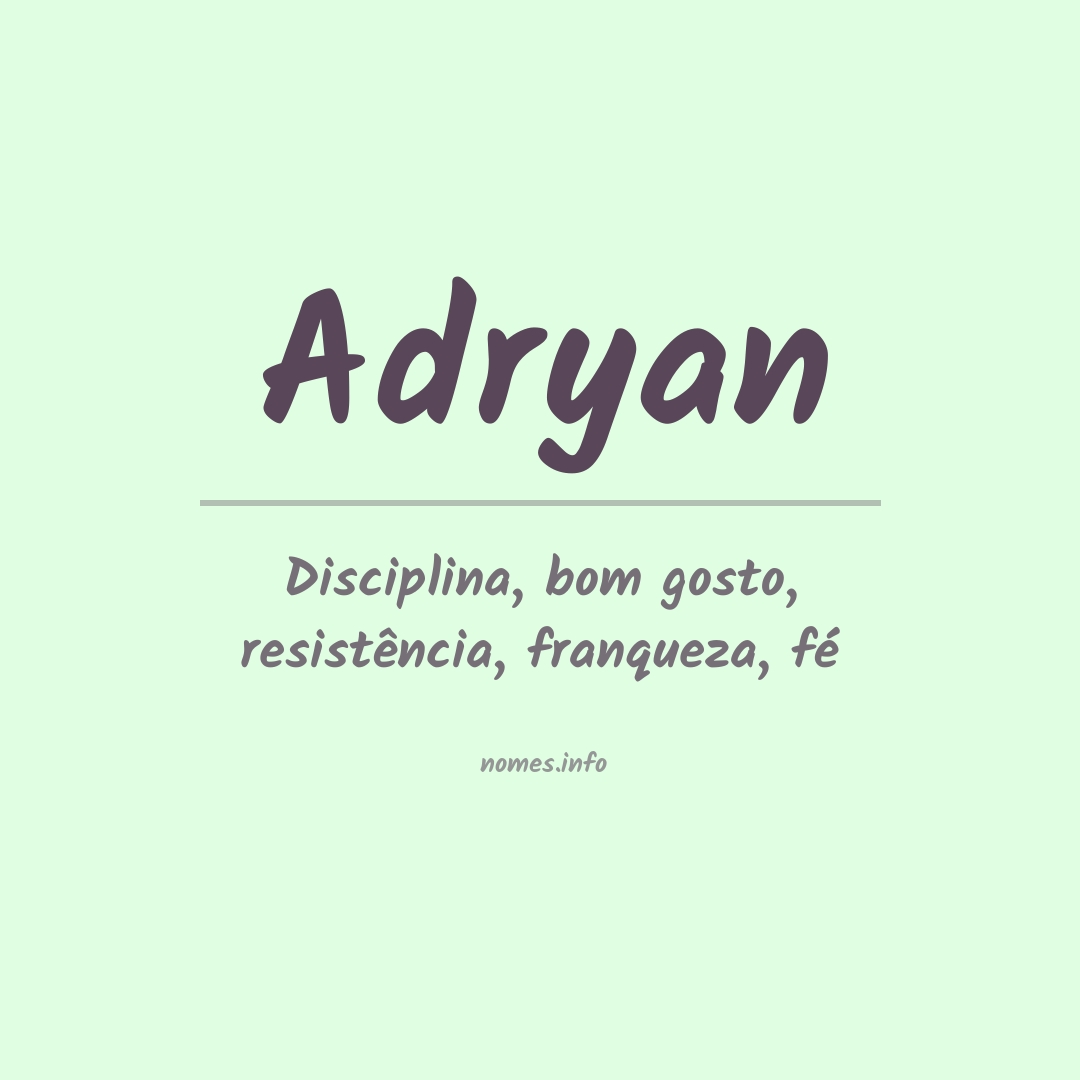 Significado do nome Adryan