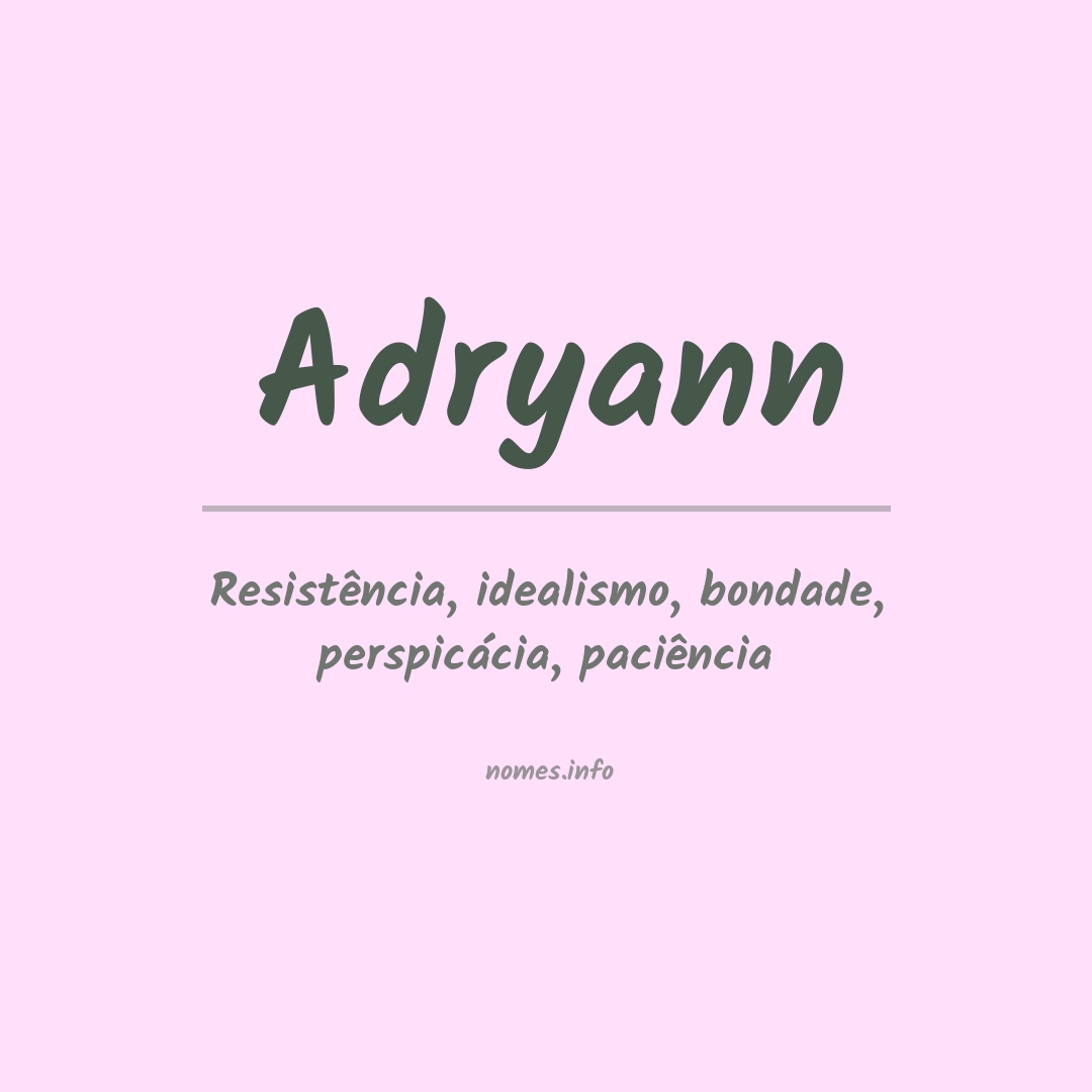 Significado do nome Adryann