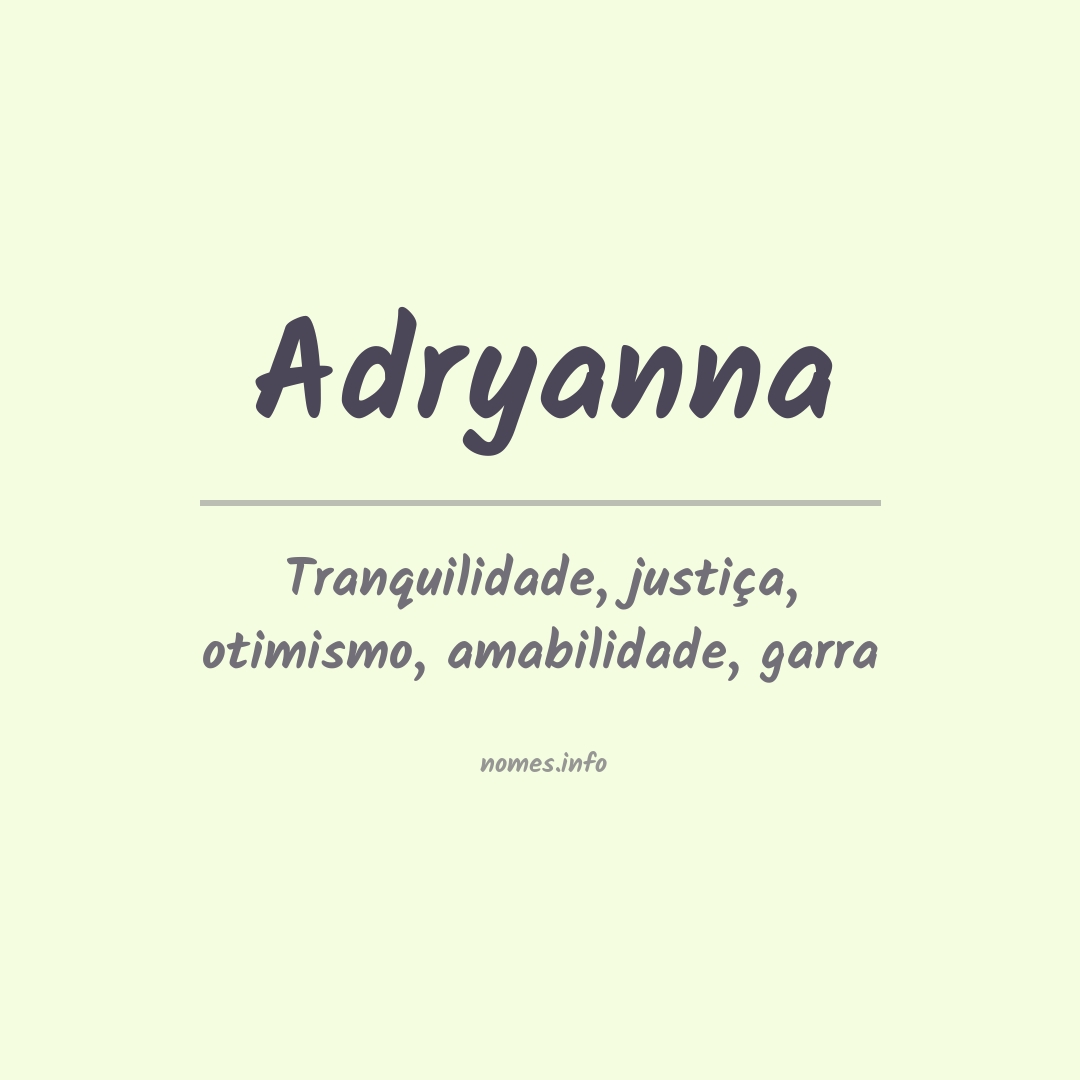 Significado do nome Adryanna