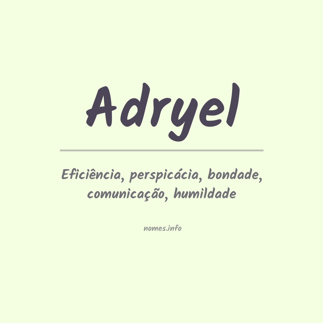 Significado do nome Adryel