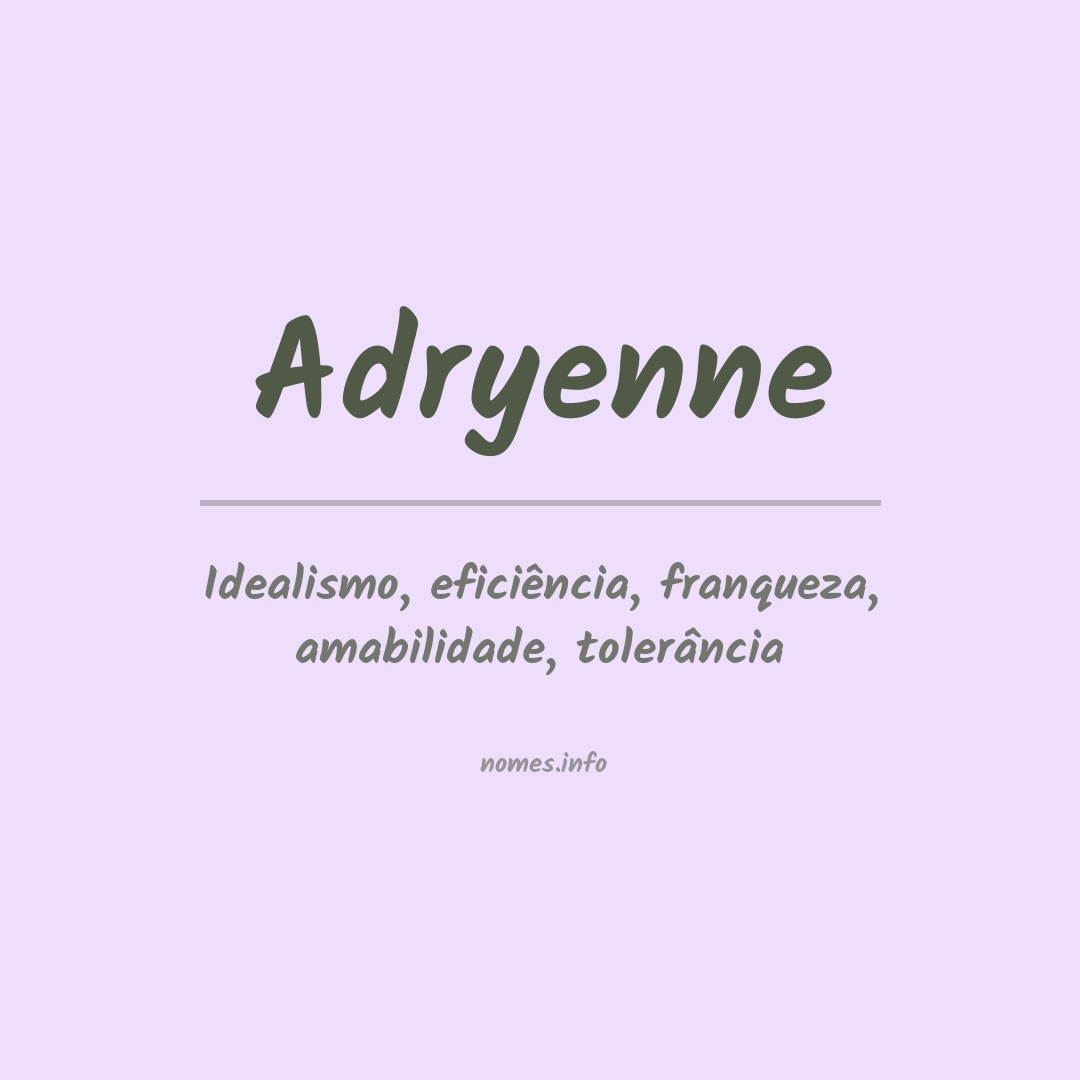 Significado do nome Adryenne