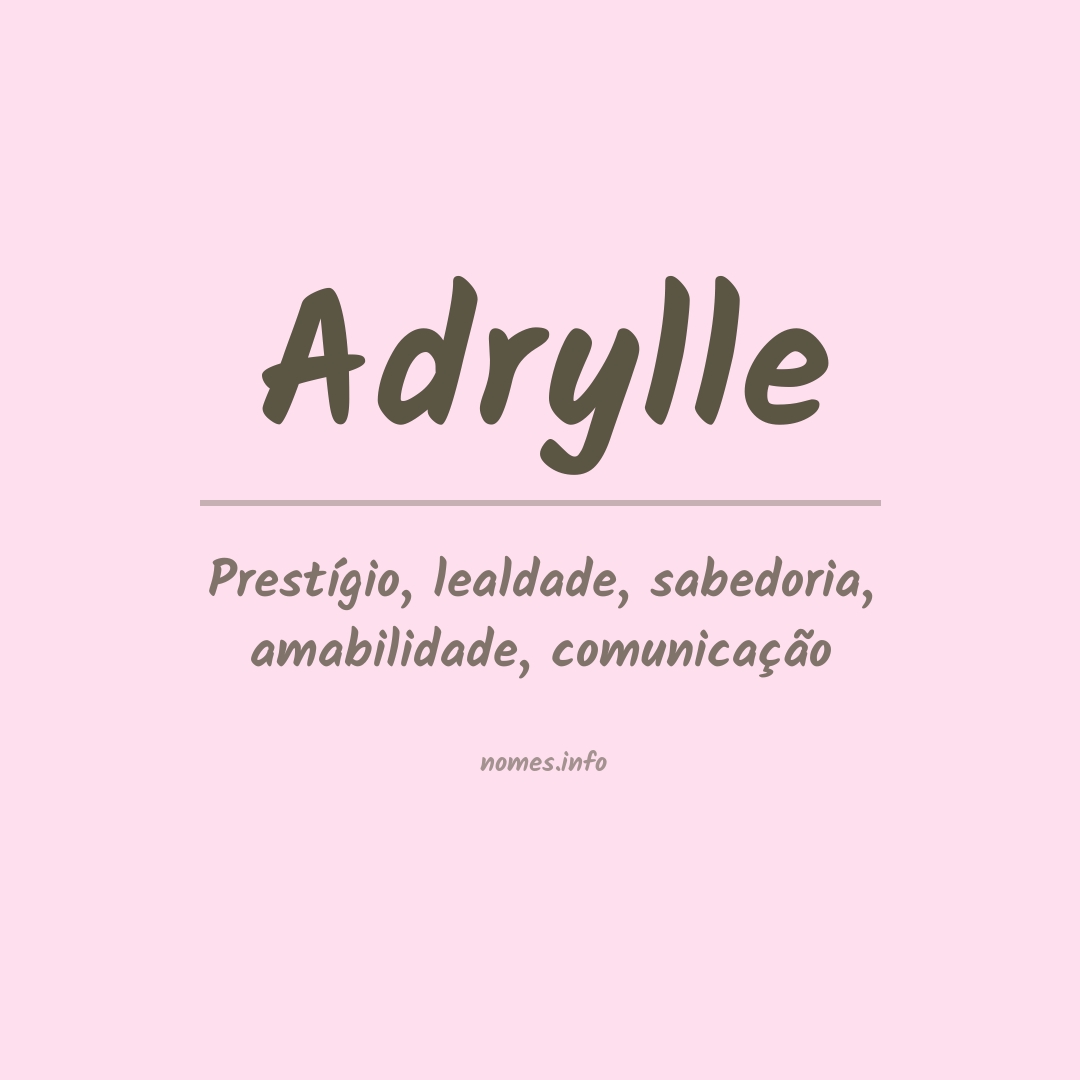 Significado do nome Adrylle