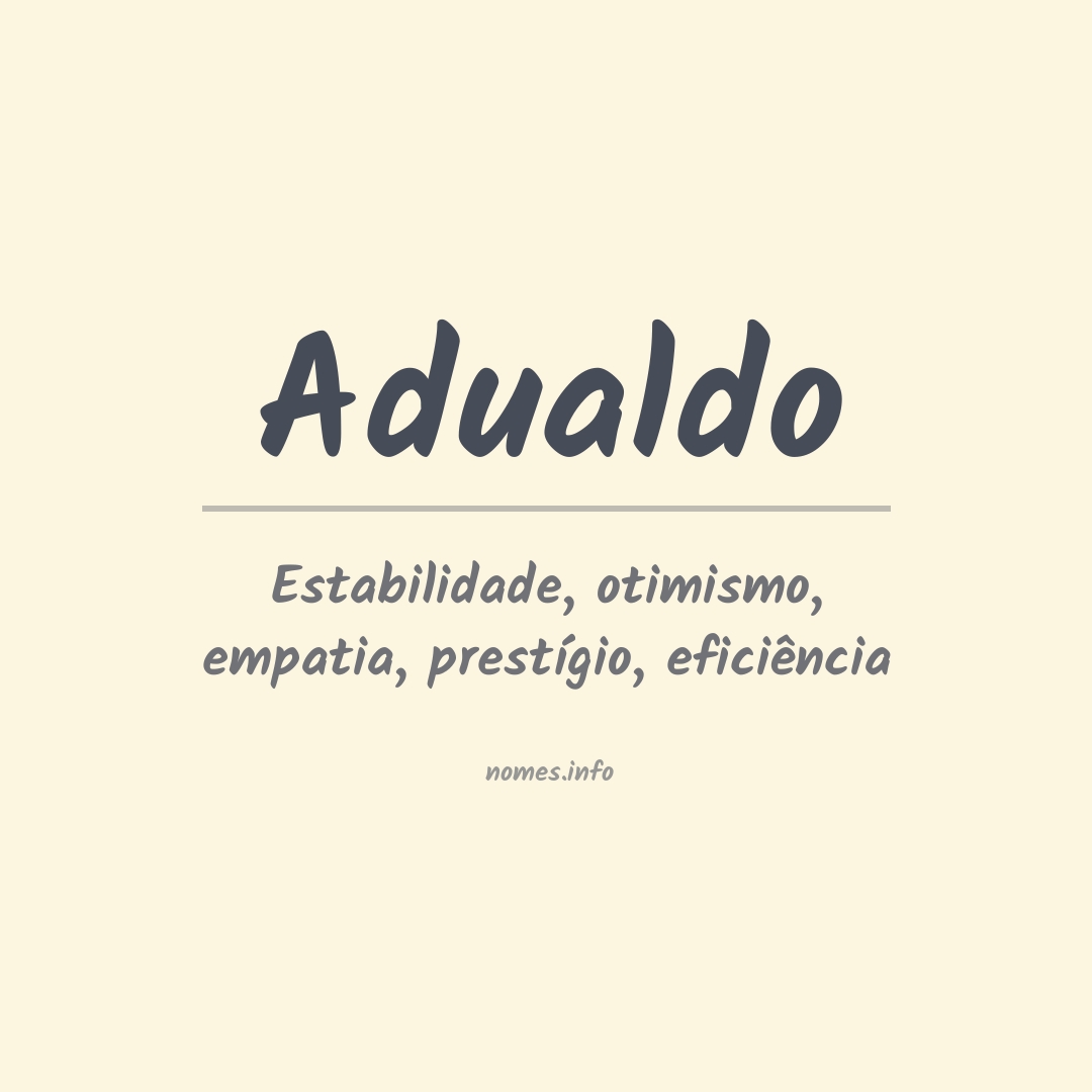 Significado do nome Adualdo