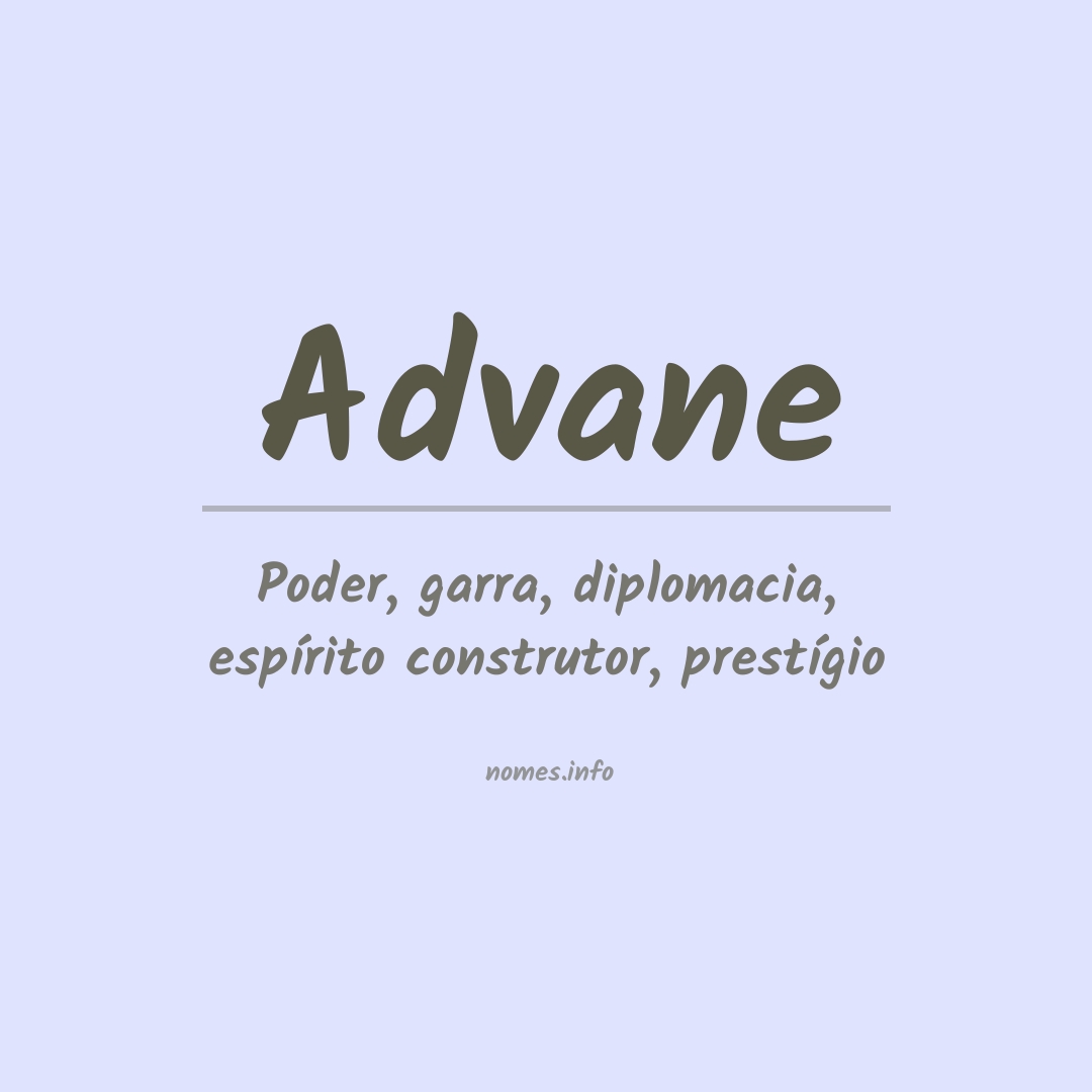 Significado do nome Advane